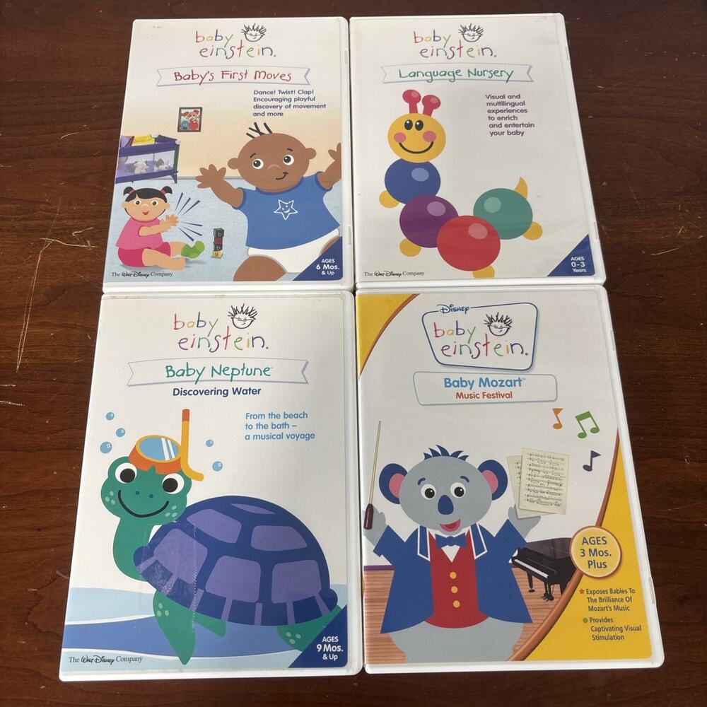 Baby Einstein DVD Lot Educational Learning Videos Baby’s First Moves Language